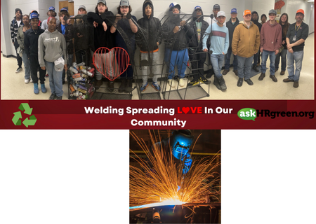  CCAP's Welding Students Build Art Project for Reclycling and Beautifcation